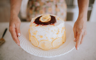 Raspberry Layered Vegan Lemon Cake & Lemon Butter Cream