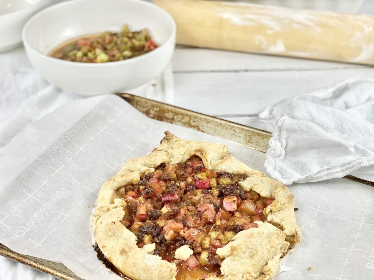 Vegan Rhubarb & Date Crostata