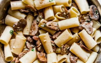 Vegan Creamy Marsala Sauce Rigatoni